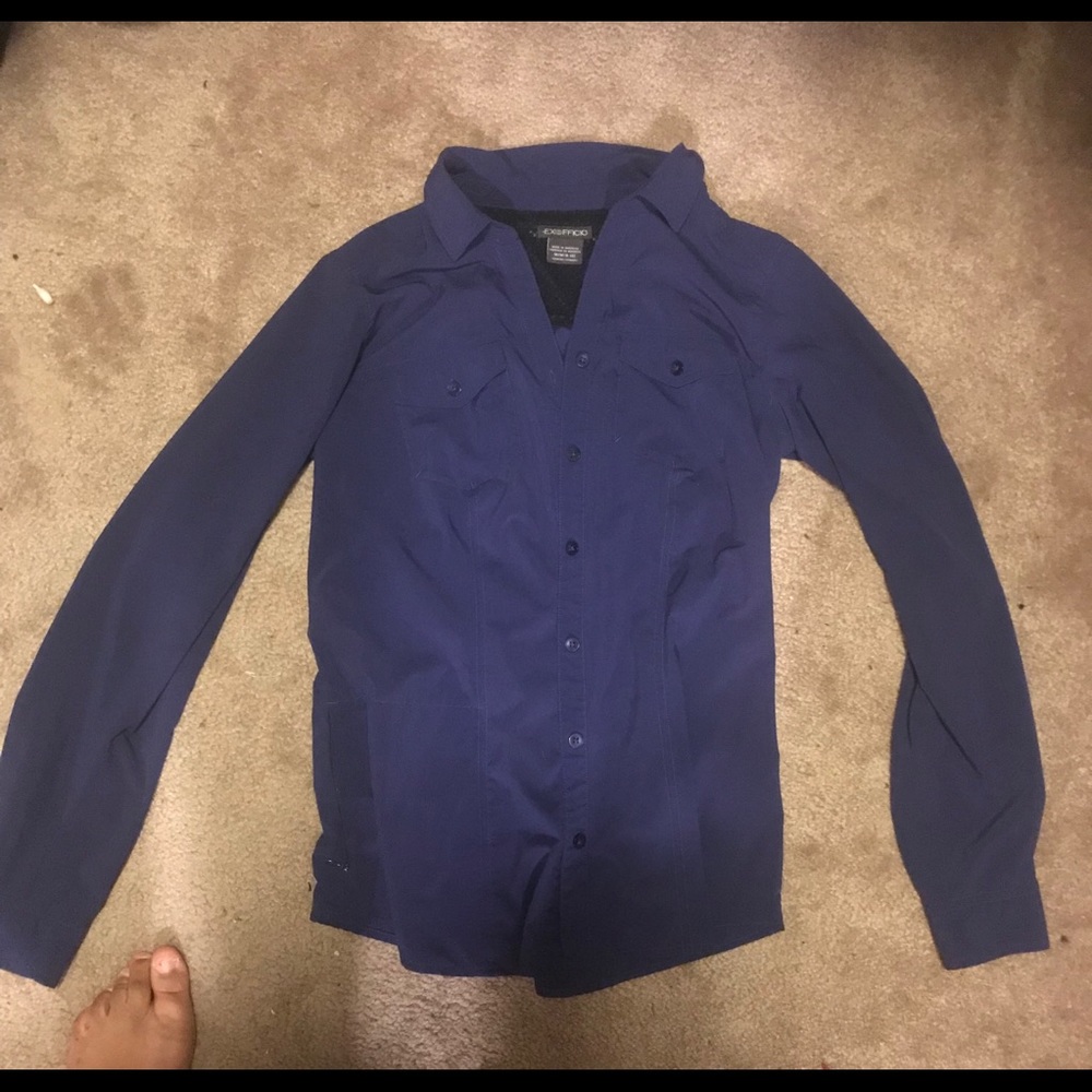 Blue Exofficio Button Down Shirt